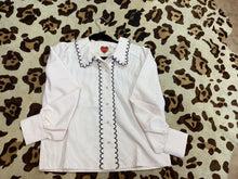 Vintage Pink and White Collared Button Up