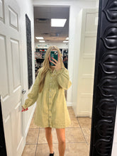 Washed Olive Denim Dress