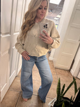 Oatmeal Rib Knit Sweater