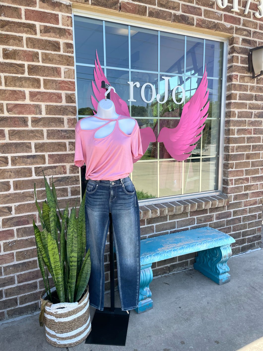 Pink Cut Out Top