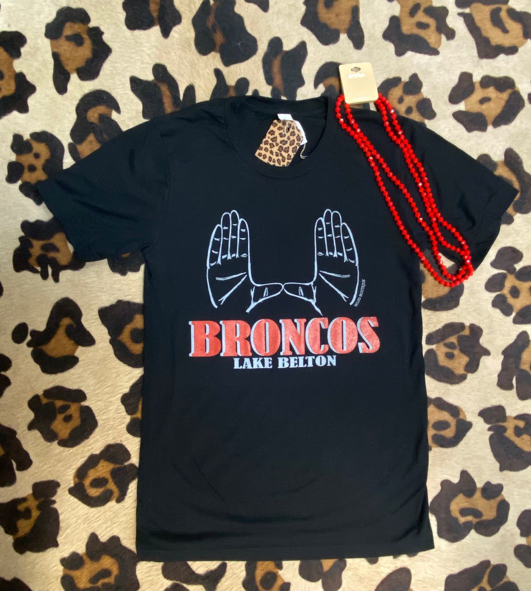 Broncos Horseshoe Black Tee